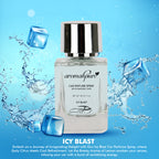 Icy Blast Car Perfume Spray with Hanging Card | Refreshing | 45ml | 500+ sprays | Long Lasting | Air Freshener for Car Interior
