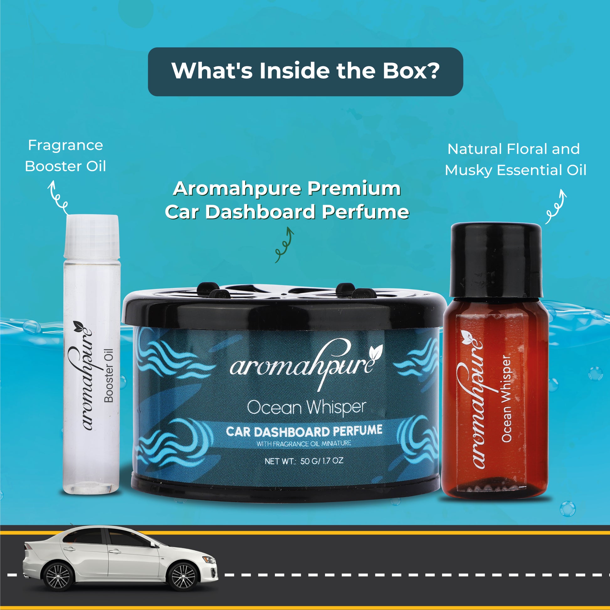 Buy Long Lasting Car Dashboard Perfume Online (White Floral & Musk) at  Aromahpure