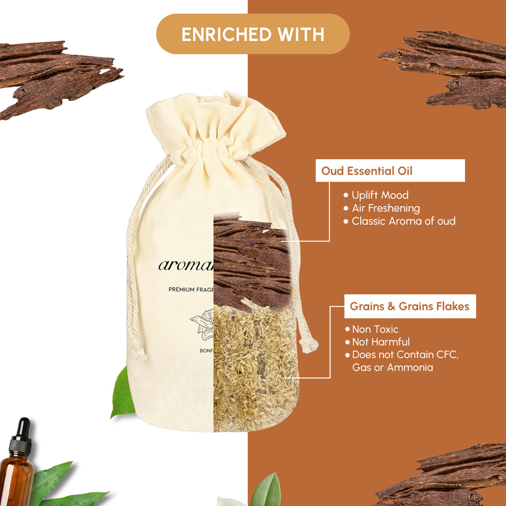 Bonfire car air freshener flakes