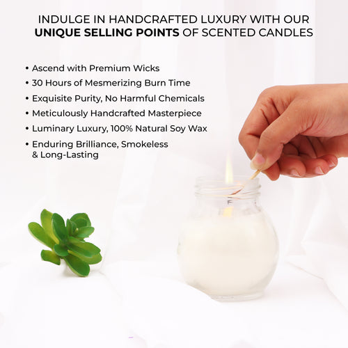 Matki Glass Jar Candles Jasmine USP