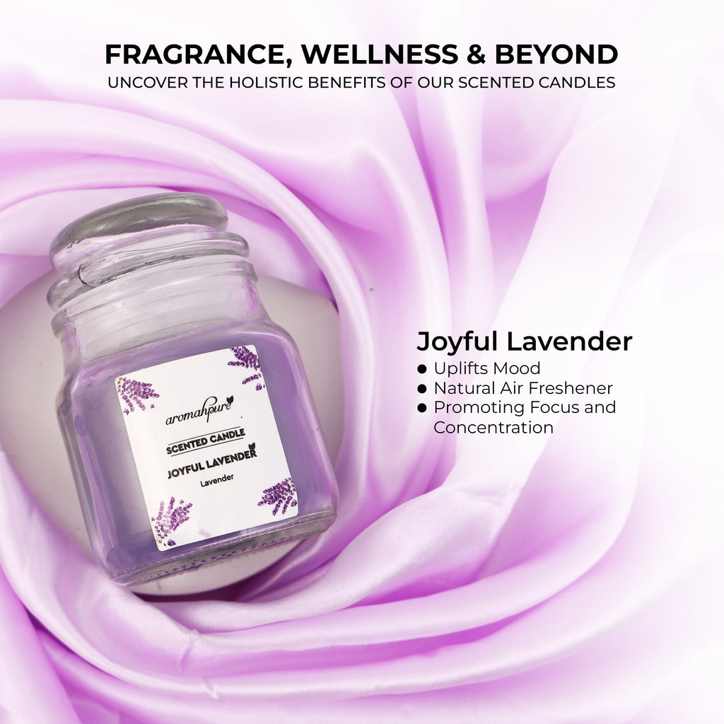 Aromahpure Lavender Rose Candle Lifestyle Shot
