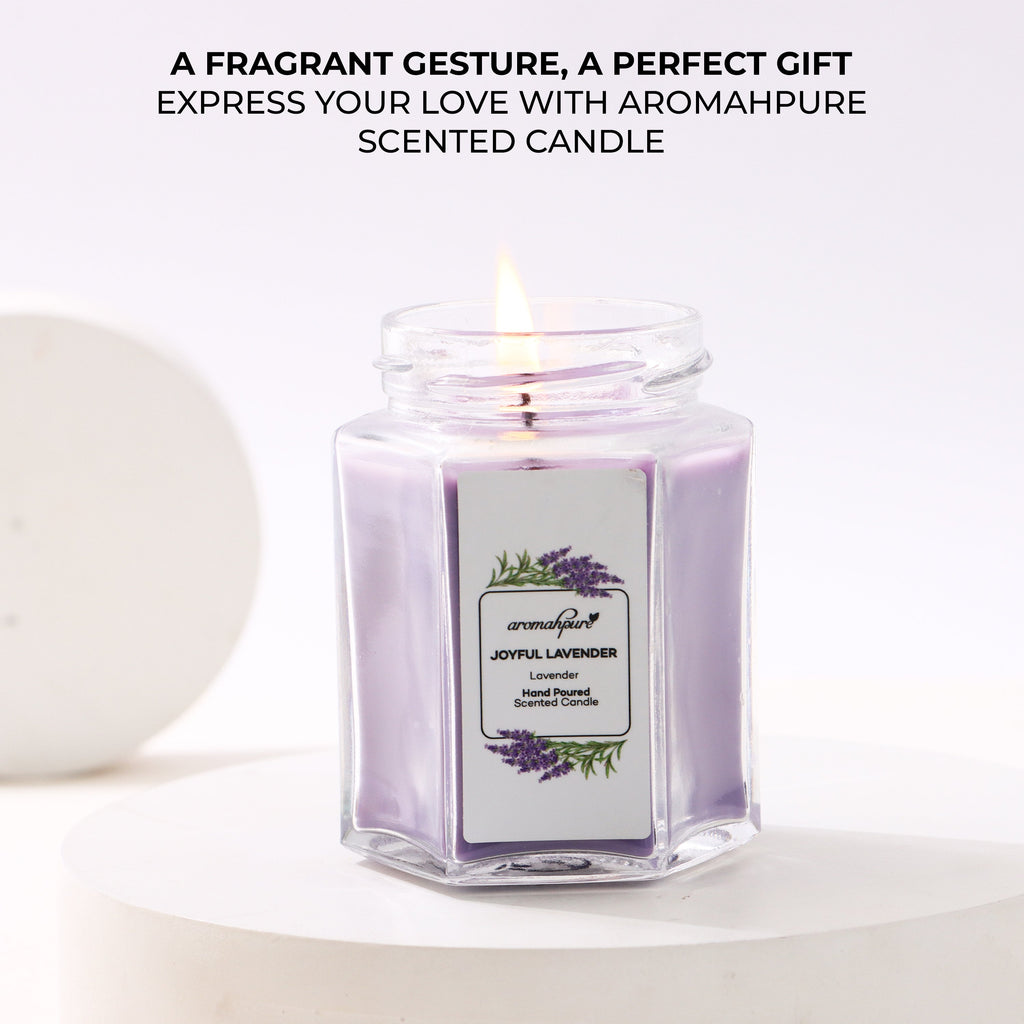 Scented Hexa Jar Candle Lavender