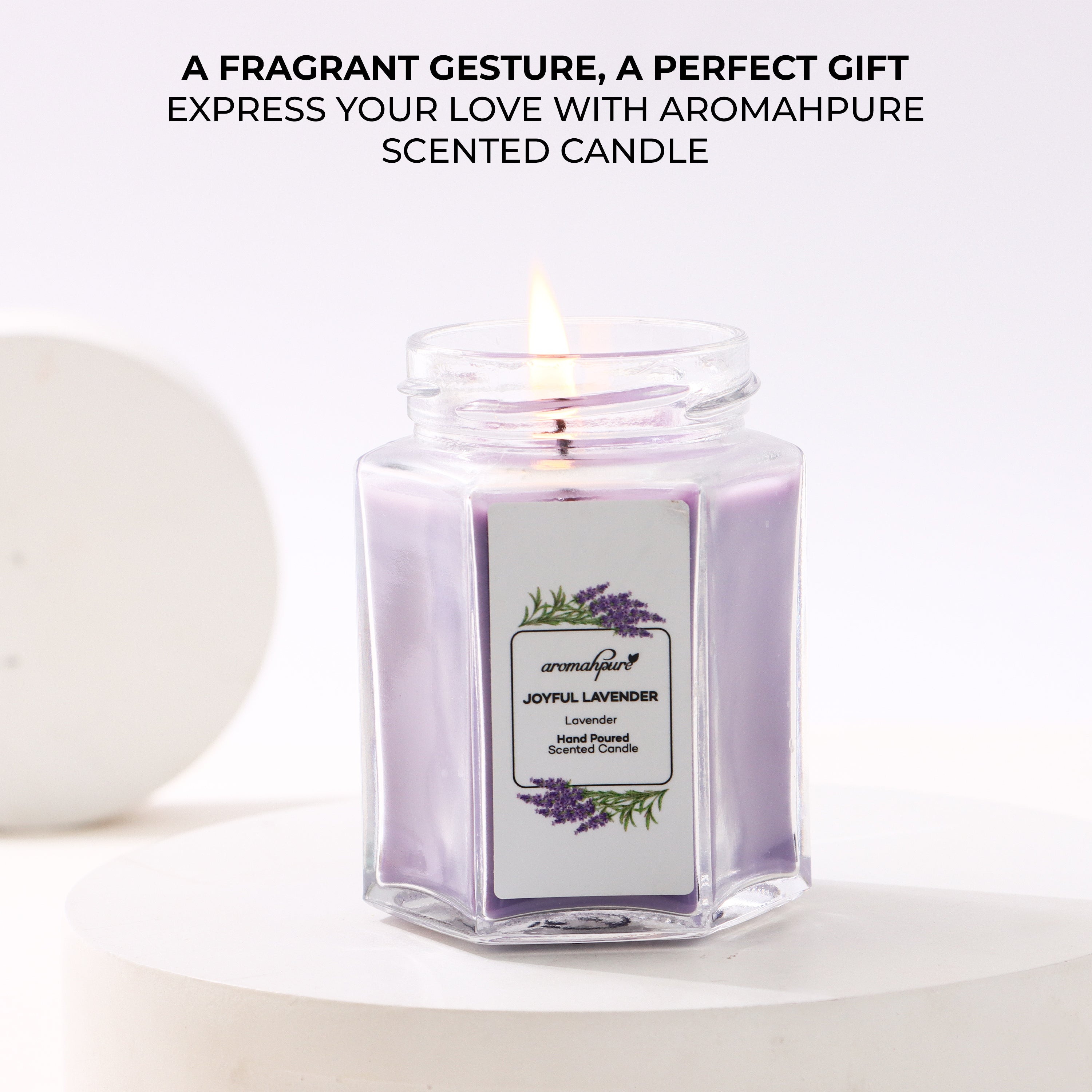 Scented Hexa Jar Candle Lavender