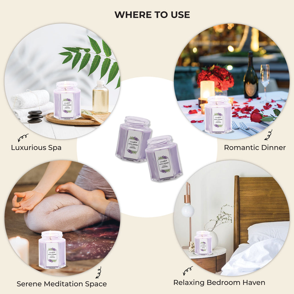 Where to use Scented Hexa Jar Candle Lavender