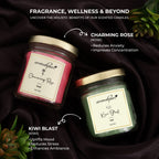 Soy Wax Round Jar 100ml Candles (Charming Rose, Kiwi Blast)