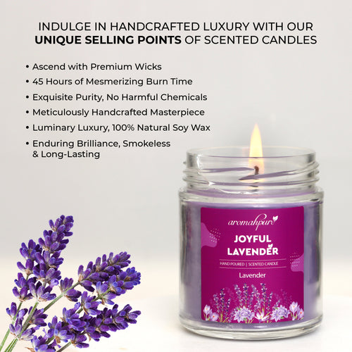 Round glass jar candles Lavender USP