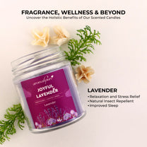 Aromahpure Soy Wax Big Round Jar Candles, 90 Hours Burning Time Guaranteed (Joyful Lavender, Vanilla Fantasy)