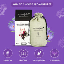 Aromahpure Premium Car Perfume Flakes with Activated Charcoal - Floral (Lavender)