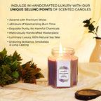 Scented Hexa Jar Candle Lavender features