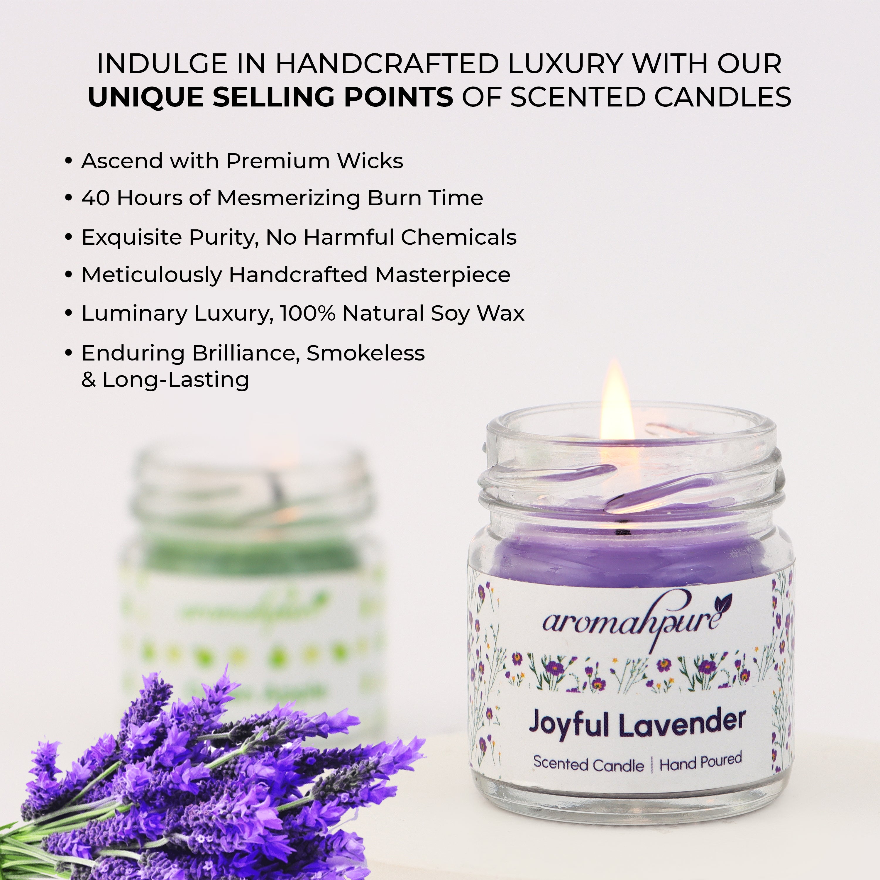 Aromahpure Round Jar Candle Unique Selling Points