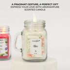 Aromahpure Soy Wax, Mason Jar Candles, 60 Hours Burning Time Gauranteed (Wild lotus, Bliss)