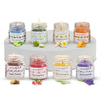 Aromahpure Soy Wax Round Jar Candles Pack of 8 - Assorted Scents