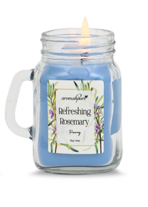 Aromahpure Soy Wax, Mason Jar Candles (Refreshing rosemary)