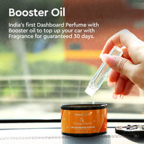 Aromahpure Dashboard Car Perfume with 50 ML Miniature Fragrance Oil (Vanilla, Orange)