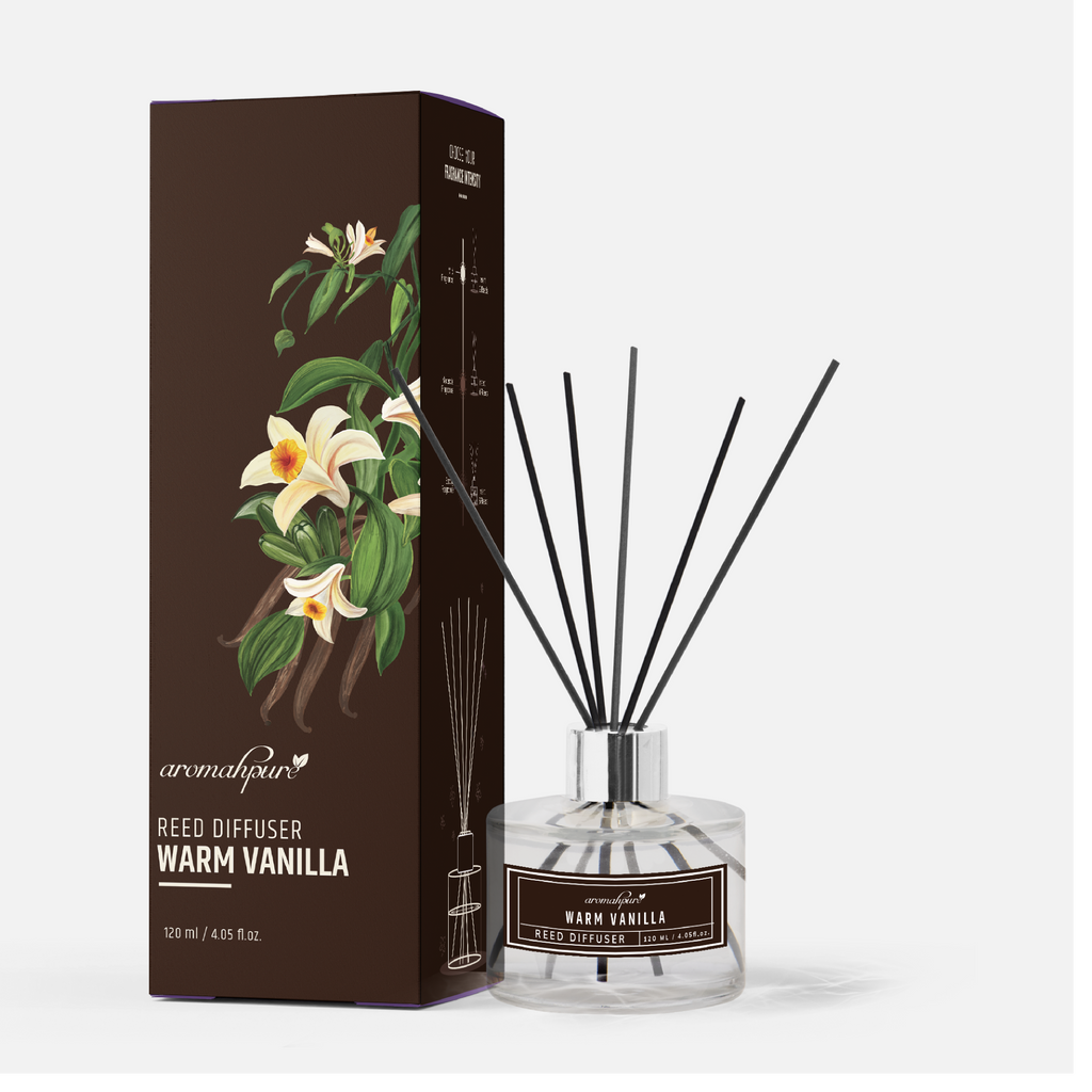 Aromahpure Reed Diffuser with Warm Vanilla Fragrance