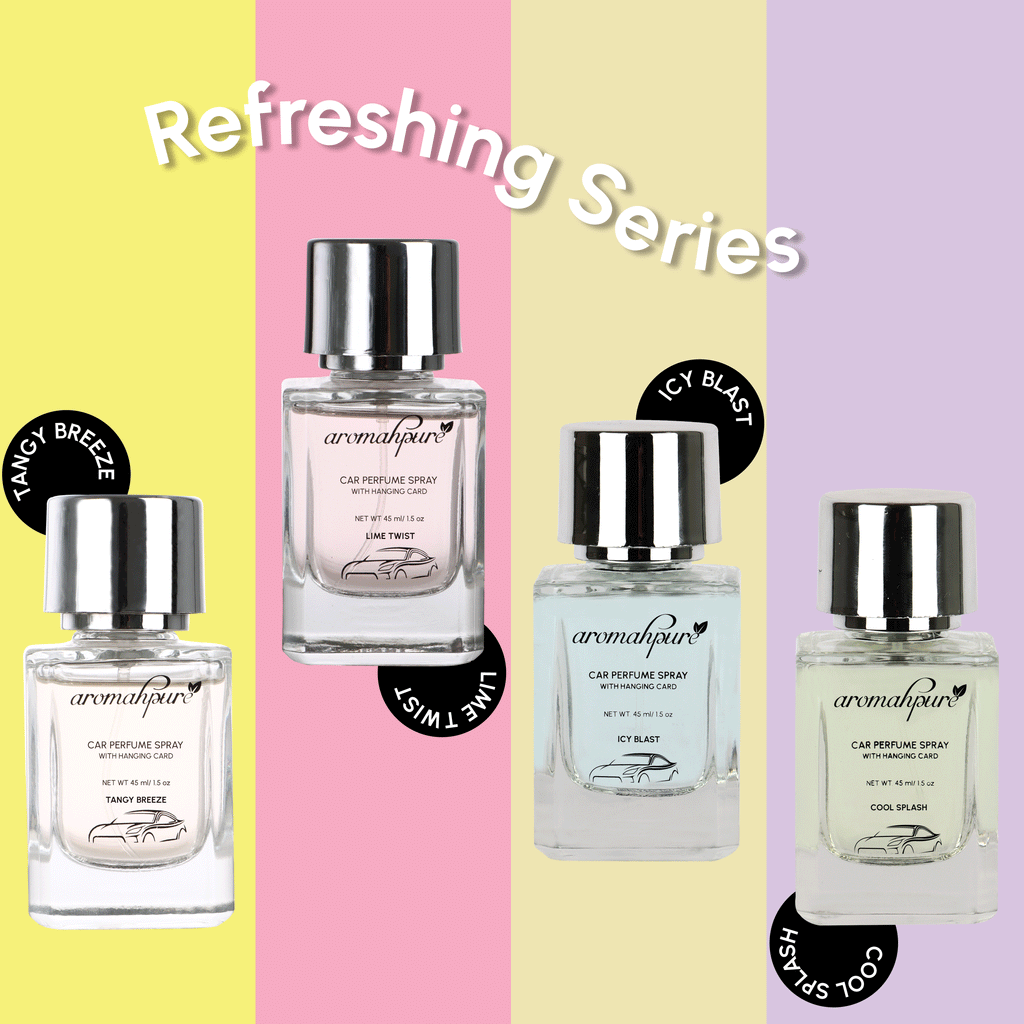Icy Blast Car Perfume Spray with Hanging Card | Refreshing | 45ml | 500+ sprays | Long Lasting | Air Freshener for Car Interior