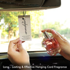Aromahpure Floral Car Perfume Spray with Hanging Card (Rose Dew)
