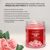 Aromahpure Soy Wax Big Round Jar Candles, 90 Hours Burning Time Guaranteed (Charming Rose, Joyful Lavender)