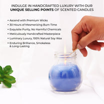 Aromahpure Soy Wax Matki Glass Jar Candles, 30 Hours Burning Time Guaranteed (Refreshing Rosemary)