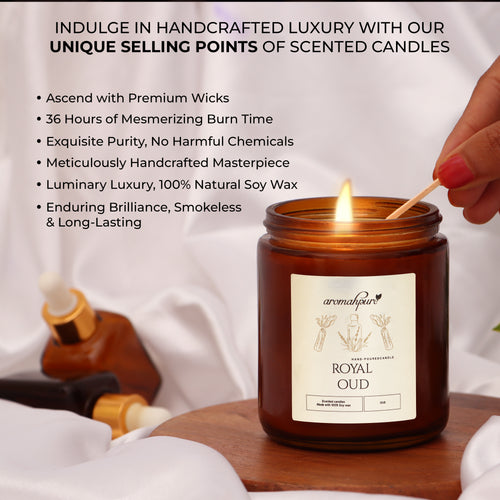 Black Screw Jar Candles Royal Oud USP