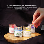Aromahpure Round Jar Candles Rose Bergamot Lemongrass Lavender