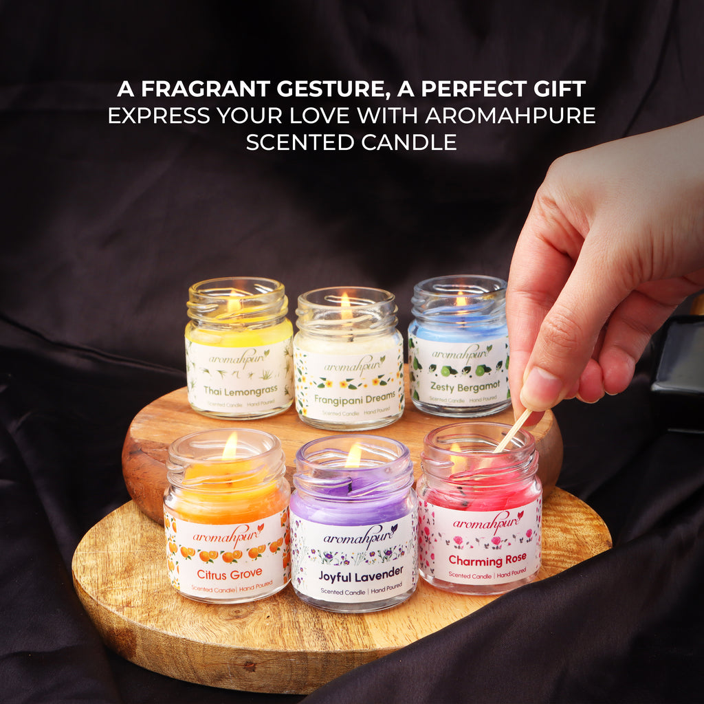 Aromahpure Soy Wax Round Jar Candles Set of 3 Scents
