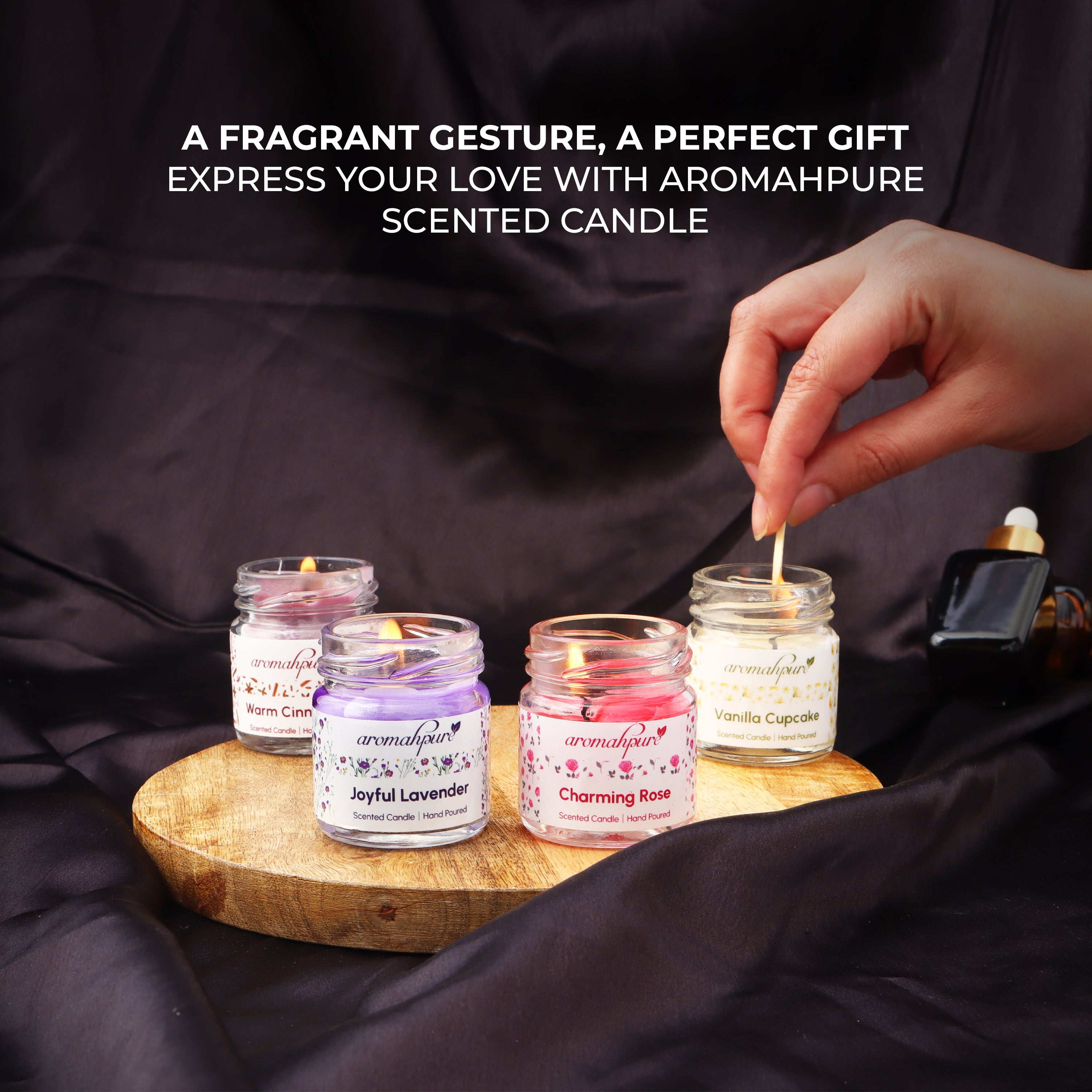 Aromahpure Soy Wax Round Jar Scented Candle Set