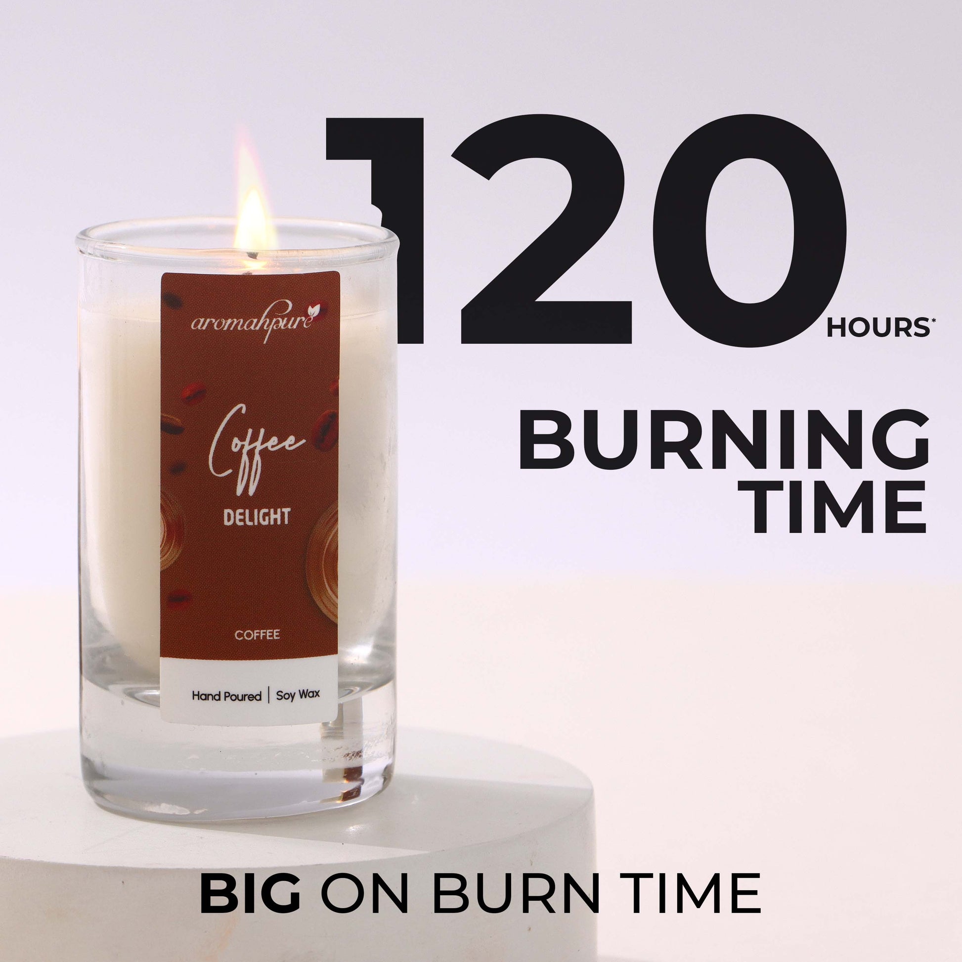 Shot Round Glass Jar Candle Pack of 8 120hrs Burning time