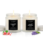 Silver Screw Jar Candles Rose Lavender