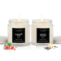 Aromahpure Silver Screw Jar Candle Rose & Vanilla Pack of 2