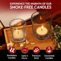 Smoke-free Unscented Tealight Soy Wax Candles