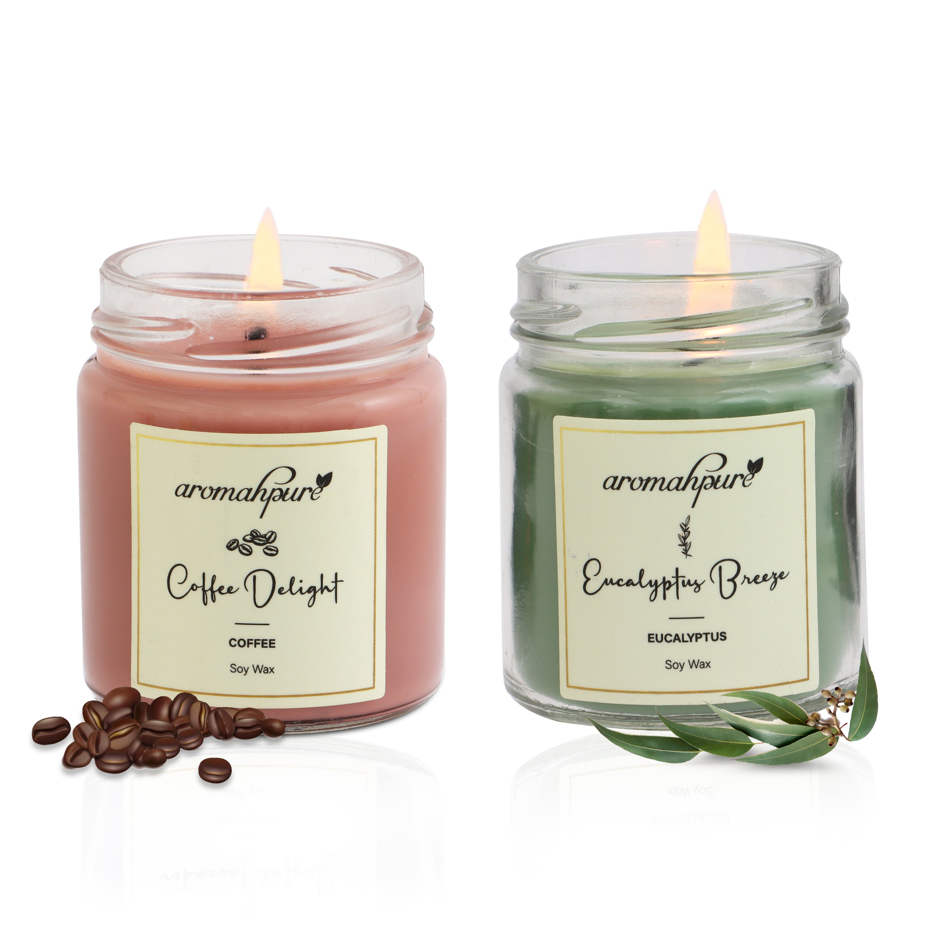  Soy Wax Round Jar coffeee eucalyptus