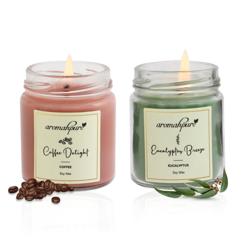 Soy Wax Round Jar coffeee eucalyptus