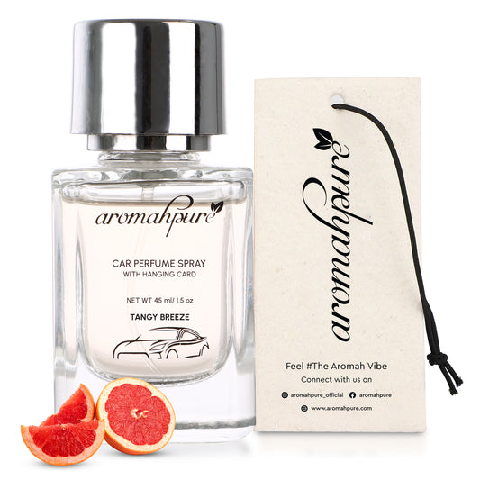 Aromahpure Refreshing Car Perfume Spray with Hanging Card (Tangy Breeze)