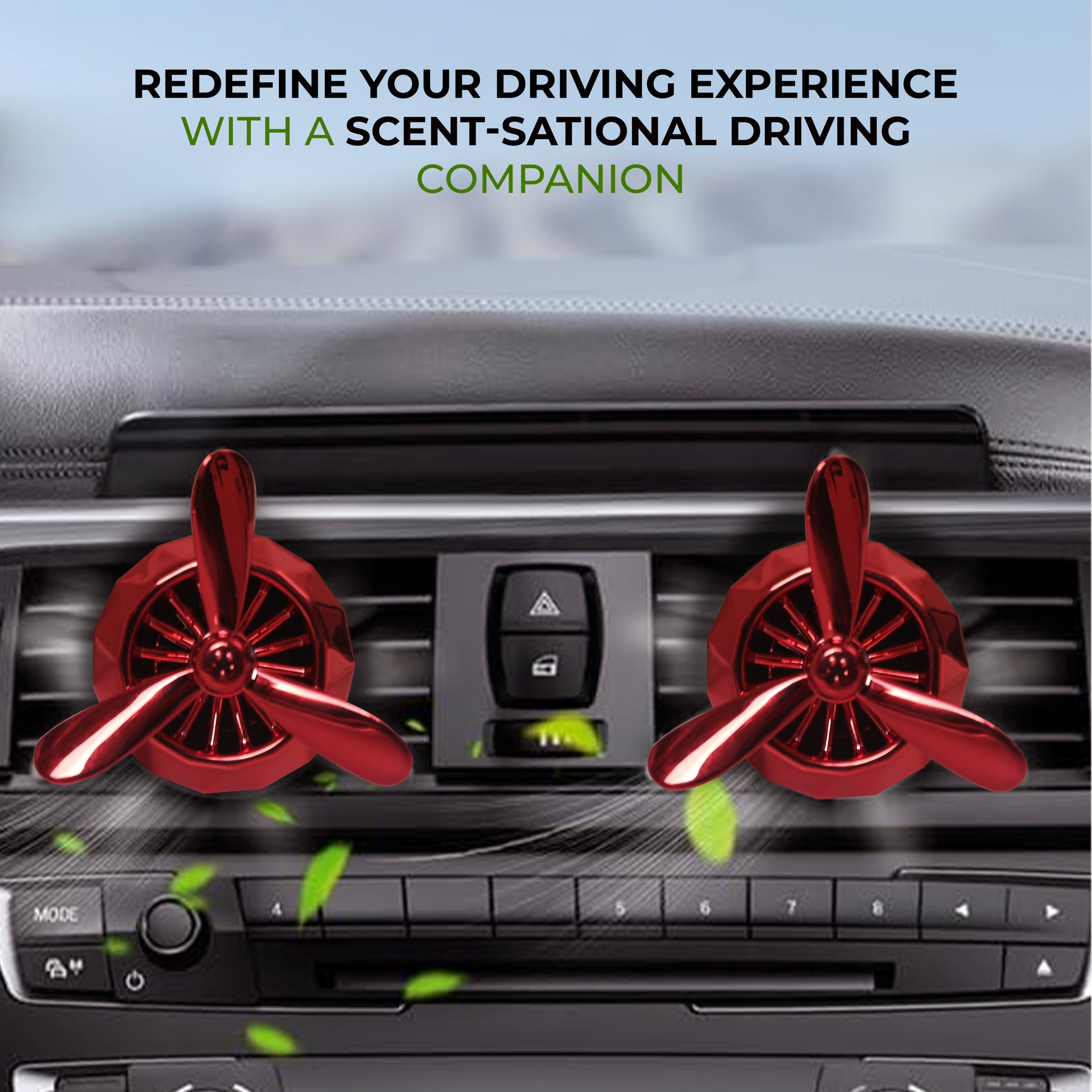 Turbine Vent Car Air Freshener Red