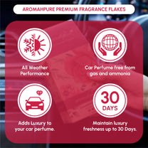 Aromahpure Premium  Flakes Car Perfume - Floral (Rose)