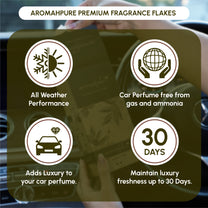 Aromahpure Premium Car Perfume Flakes with Activated Charcoal - Aromatic (Leather Tobacco)