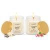 Aromahpure Soy Wax, Golden Screw Jar Candles, 55 Hours Burning Time Gauranteed (Vanilla Fantasy, Charming Rose)