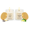 Aromahpure Soy Wax, Golden Screw Jar Candles, 55 Hours Burning Time Gauranteed (Vanilla Fantasy, Frangipani Dream)