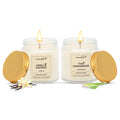 Golden Screw Jar Aroma Candle | Vanilla & Lemongrass | Pack of 2