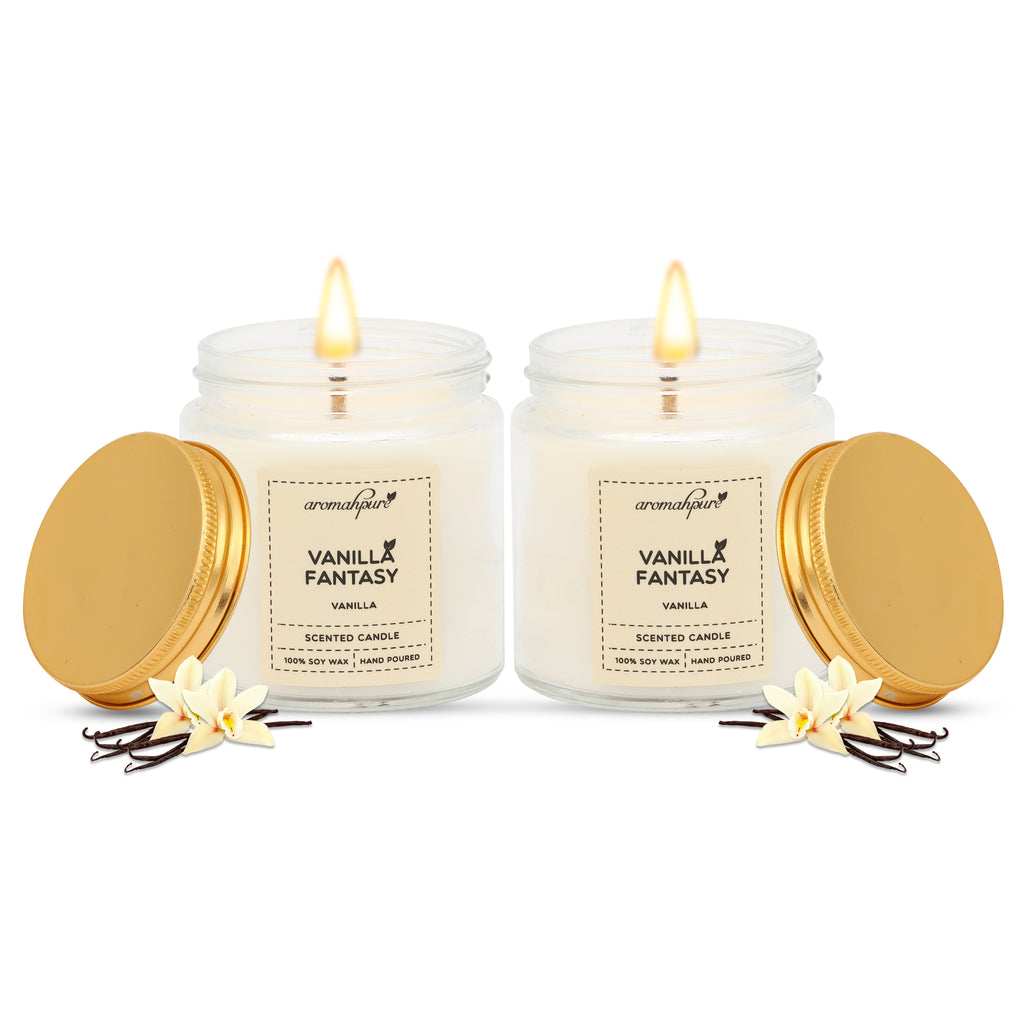 Golden Screw Jar Candles Vanilla Fantasy