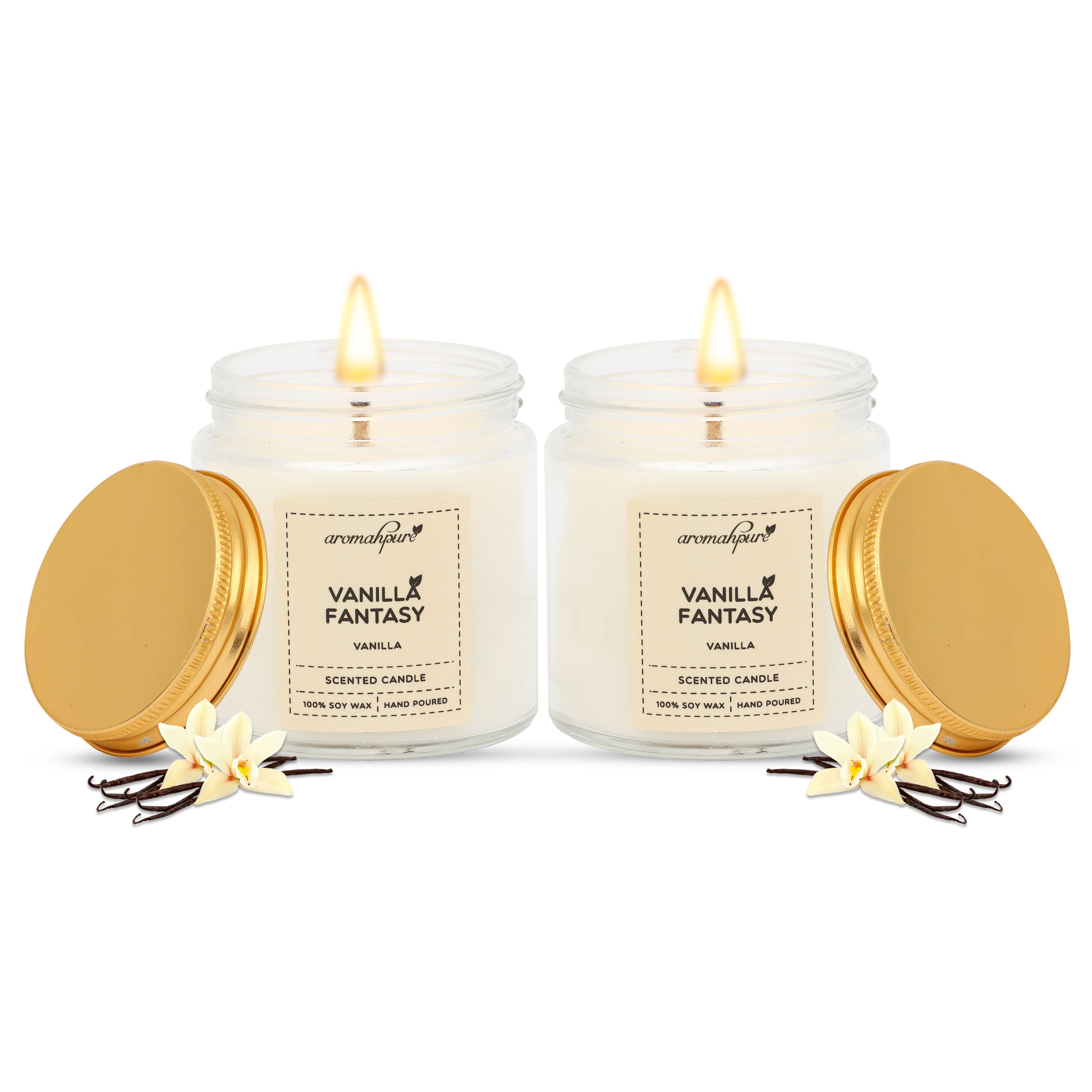 Golden Screw Jar Candles Vanilla Fantasy