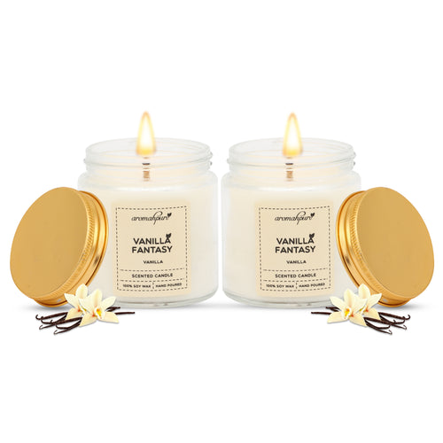 Golden Screw Jar Candles Vanilla Fantasy