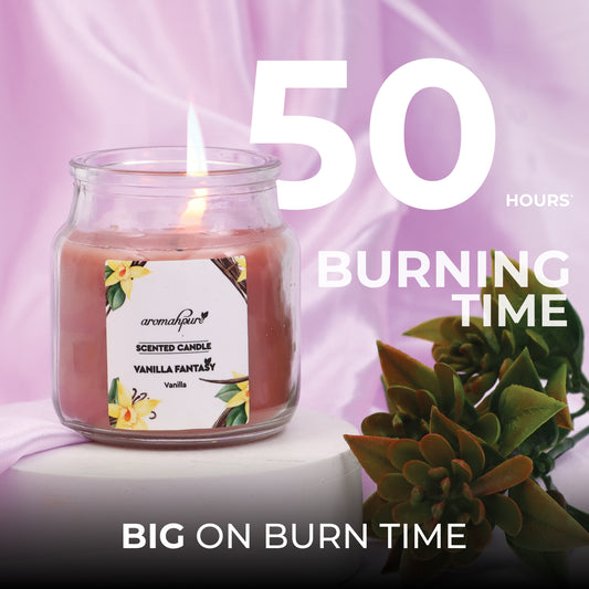 Aromahpure Soy Wax Yankee Jar Candles, 50 Hours Burning Time Guaranteed (Joyful Lavender, Vanilla Fantasy)