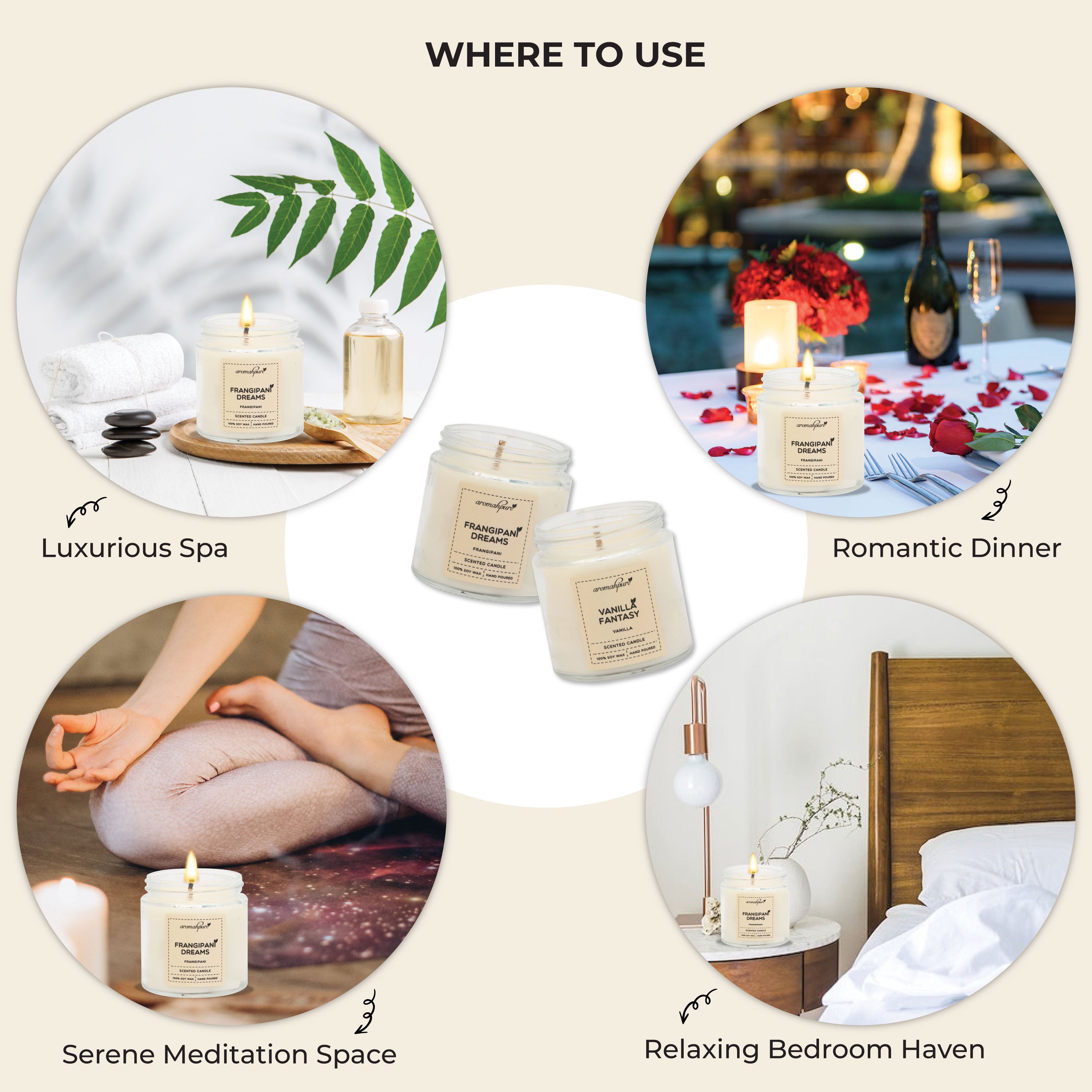 Where to use Golden Screw Jar Scented Candles
