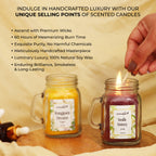 Aromahpure Soy Wax, Mason Jar Candles, 60 Hours Burning Time Gauranteed (Earth Scents, Vanilla Fantasy)