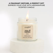 Aromahpure Soy Wax, Golden Screw Jar Candles, 55 Hours Burning Time Gauranteed (Vanilla Fantasy, Charming Rose)