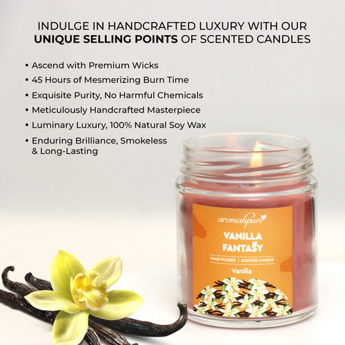 Big round jar combo candles  Vanilla fragrance with unique selling points