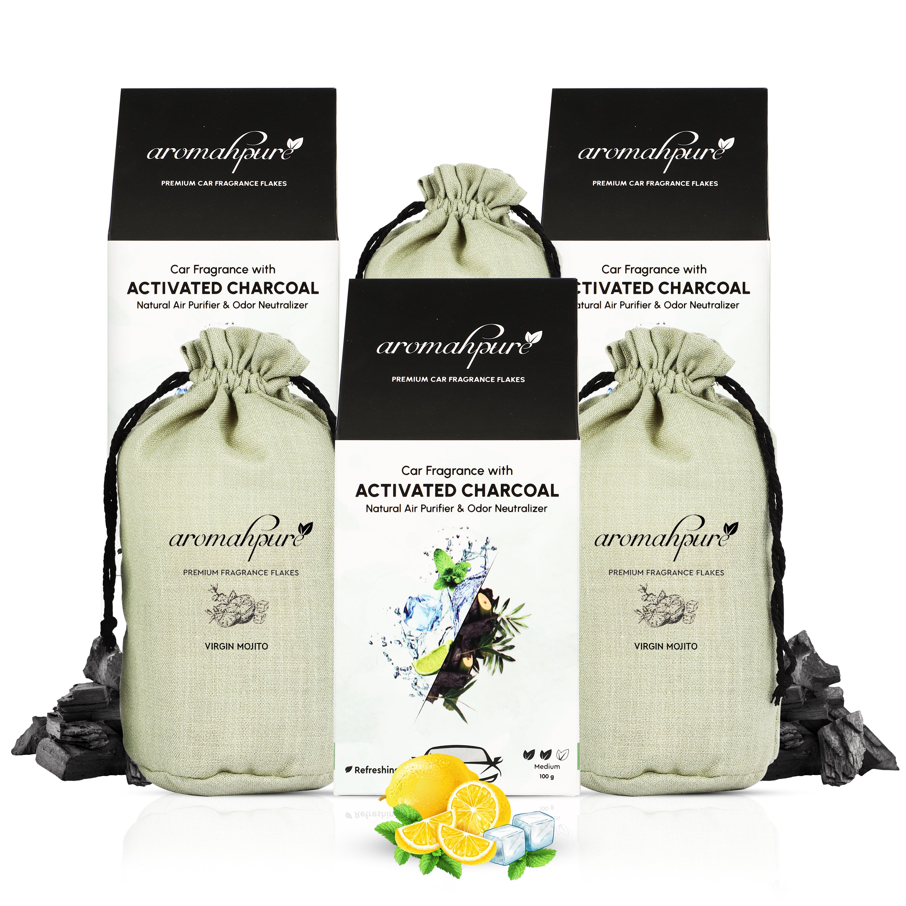 Aromahpure Car Perfume Flakes Virgin Mojito Pack of 3