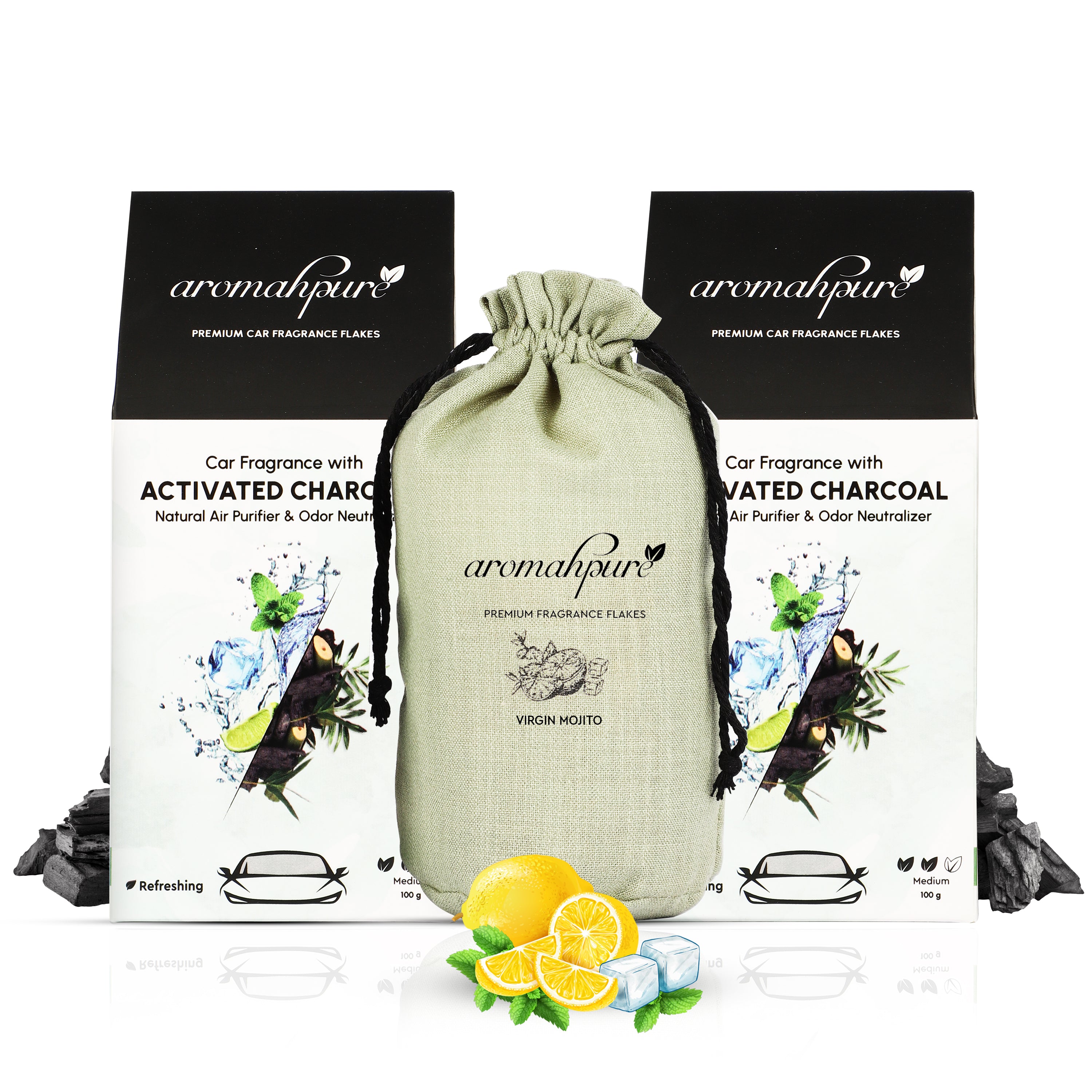 Aromahpure Car Perfume Flakes Virgin Mojito Pack of 2